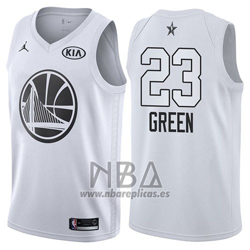 Camiseta All Star 2018 Golden State Warriors Draymond Green NO 23 Blanco